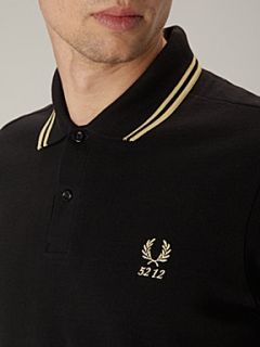 Fred Perry Twin tipped 60 year anniversary polo shirt Black   
