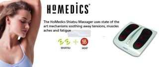 Homedics Shiatsu Foot Massager Deep Kneading Heat Massage Pain Stress
