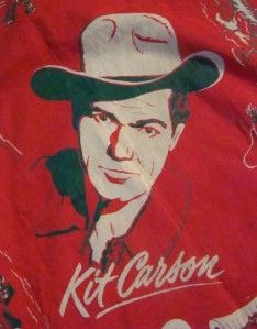 Vintage Kit Carson Cowboy Drink Coca Cola Logo Handkerchief Coke