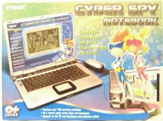 Vtech Cyber Spy Kids Realistic Notebook Computer Learning Laptop 100