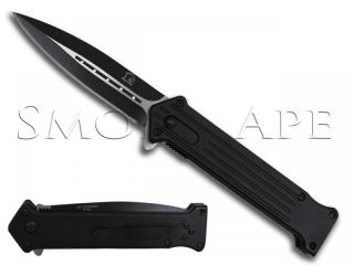 Style Spring Assisted Knife Black and Silver Batman Cupid Knife