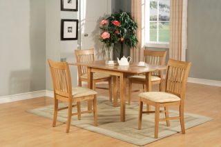 7pc Rectangular Kitchen Dinette Table Set 6 Chairs Oak