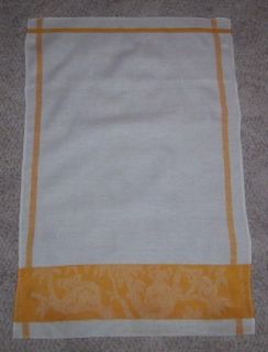 Cute Vintage Irish Linen Towel Yellow Koalas