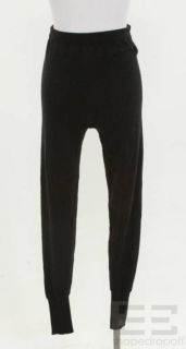 Chanel Black Cashmere Knit Pants 94a Size 34