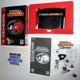 Sonic Knuckles Sega Genesis 1994 Complete with Original Box Manual