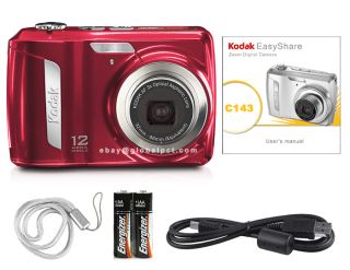 Kodak EasyShare C143 12MP Digital Camera 4SD 5BONUS Red