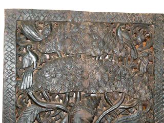 Antique India Furniture Radha Krishna Wall Panel Hand Carved Wood Door