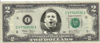 Arizona Cardinals Kurt Warner $2 Dollar Bill Mint Rare $1 St. Louis