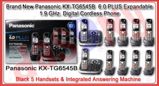 New Panasonic KX TG6545B 1 9 GHz Digital DECT 6 0 Handsets 5 Cordless