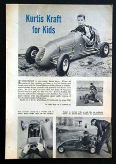 Frank Kurtis Kraft Sidewalk Racer Car 1954 Pictorial