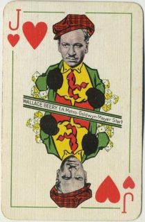Wallace Beery RARE 1933 Thomas de La Rue Single Playing Card Red Back