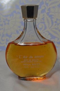 Vintage LAir Du Temps Bath Oil 3 3 oz Nina Ricci Bain Beaute Lalique