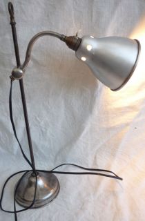 Lampe Bureau Articule Metal Abat Jour Alu Design Loft