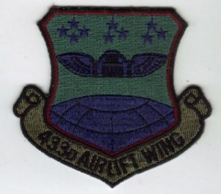 USAF Patch 433D Airlift Wing Lackland AFB Texas Subdued BDU C5 Galaxy