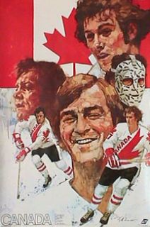 Team Canada Cup 1976 Hockey Poster Sittler Guy Lafleur