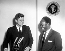 kennedy with kwame nkrumah president of ghana march 8 1961