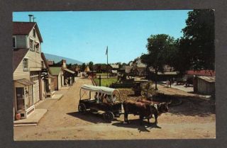 UT Pioneer Village Salt Lake City Utah Postcard PC Oxen