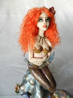 This Art Doll was created by me with Living Doll Clay.