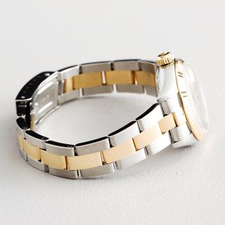 Ladies Rolex Datejust 2Tone 18K Gold Stainless Steel Watch Silver