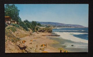 Coastline Union Oil 76 Gasoline Laguna Beach CA Orange Co Postcard