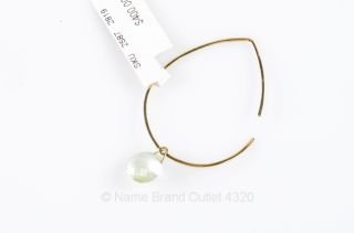 Lana Jewelry Yellow Gold 14k Teardrop Green Briolette Quartz Post