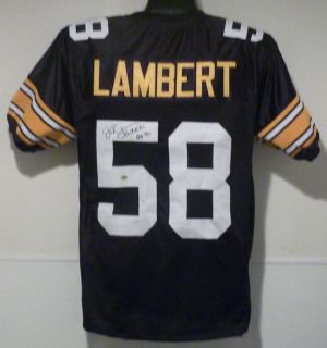 Jack Lambert Autographed Signed Pittsburgh Steelers Size XL Jersey w