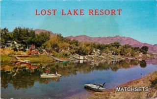 Blythe California Lost Lake Resort Waterfront Postcard