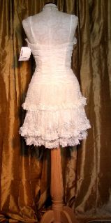 Jessica McClintock Ivory Lacy Gown Dress Formal 6