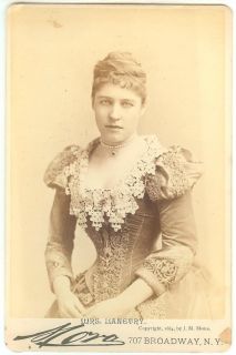 Lillie Langtry RARE 1884 Jose Mora Cabinet Photo