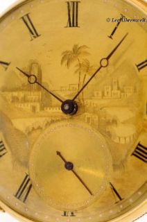 Decorative Remarkable Montadon Freres 18K Gold Pocket Watch