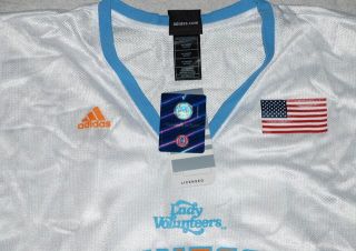 University of Tennessee Lady Vols WHITE Adidas Basketball Jersey NEW