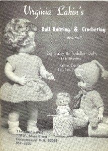 1966 Virginia Lakins Doll Knit & Crochet Pattern Book 7    Troll Doll