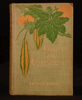 1898 Exotics and Retrospectives Lafcadio Hearn First UK Edition