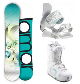 2012 Lamar Pixie 151cm Snowboard MX250 Bindings Salomon Boots New