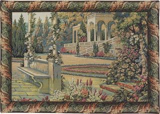 Gardens at Lake Como Italian Landscape Wall Tapestry