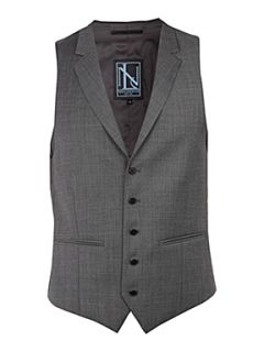 New & Lingwood St James sharkskin suit waistcoat Grey   
