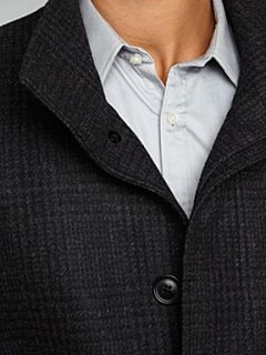 Kenneth Cole Funnel neck coat Charcoal   