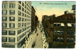 Petticoat Lane in Kansas City Missouri Postcard 1912