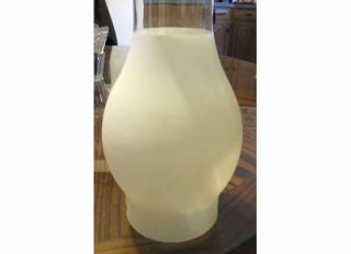 Frosted White Hurricane Lamp Kerosene 9 H Glass Globe Shade