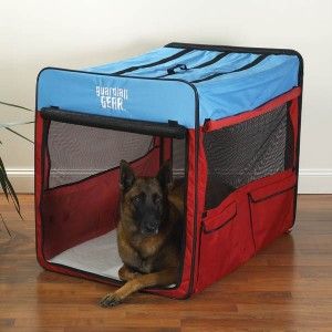 Guardian Gear Collapsible Dog Crate Red Blue x Large