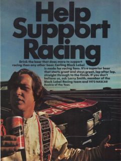 1973 Larry Smith NASCAR Auto Racing Rookie of The Year Carlings Beer