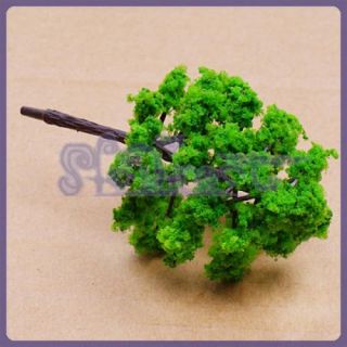 10 Pcs Green Model Tree Scale War Layout Train HO N 8cm