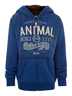 Animal Boy`s steerer deluxe full zip hoody Blue   