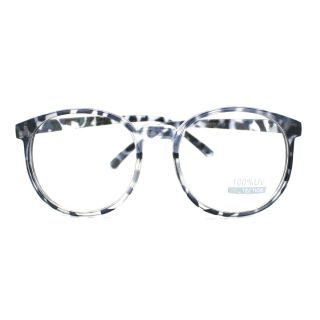 Geeky Thin Plastic Frame Large Round Clear Lens Eye Glasses New Black