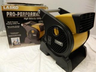 Lasko 4900 Pro Performance Blower Fan 2 210 Volts Outlets 4900 Yellow