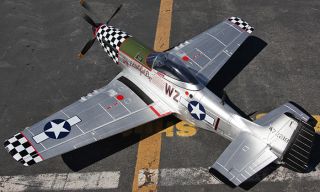 P51 Mustang Large Scale RC Planes Silver with Retracts ARF