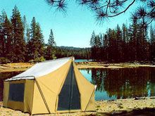 Set up a little crooked at Lassen Lake  wallsare same height)