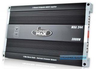 Lanzar 3000W 2 Channel Max Series Car Stereo Bridgeable MOSFET Power