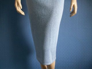 Laura Alyzia Santana Knit Periwinkle Blue Suit New 14