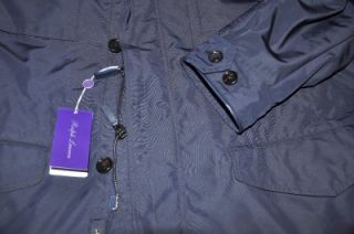 Ralph Lauren Purple Label Leather Trim Storm Safari Jacket XL